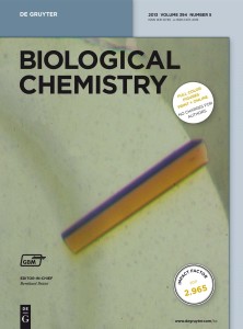 Cover image of caa3-oxidase crystal published in Biological Chemistry (Noor & Soulimane, 2013, 394: 579–591; doi: 10.1515/hsz-2012-0343).